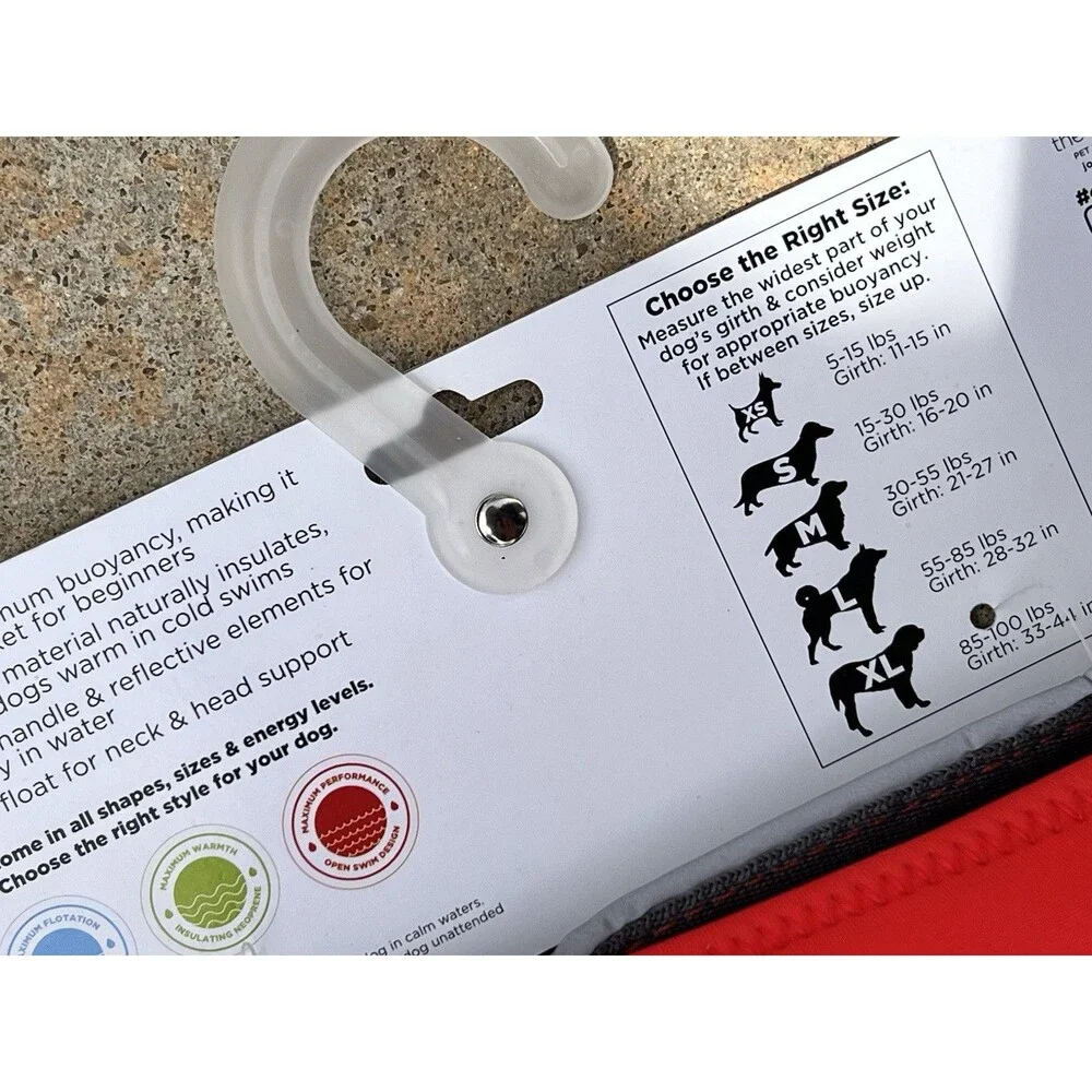 Outward Hound Dawson Swimmer Life Jacket for Dogs - Large, Red 28-32